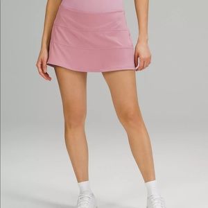 Lululemon Pace Rival Mid Rise Skirt Long Blush Pink / Pink Taupe NWT Size 14